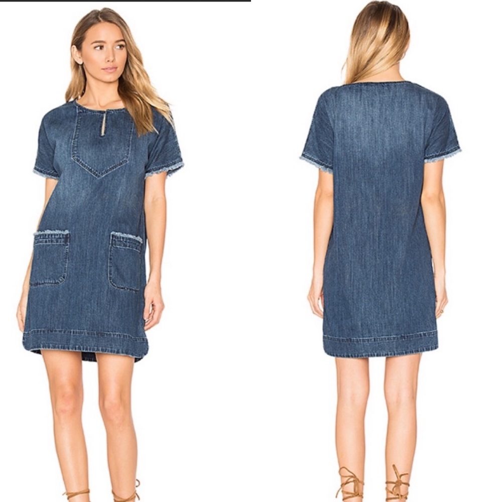 Revolve Denim Mini Dress Women’s Size 38 (EU) Small US 6
